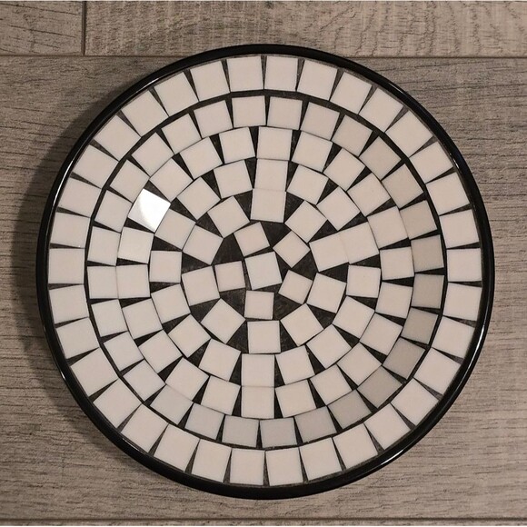 MOSAIC TILE PLATE DENMARK VINTAGE MID CENTURY MODERN TRINKET DISH - Picture 1 of 8